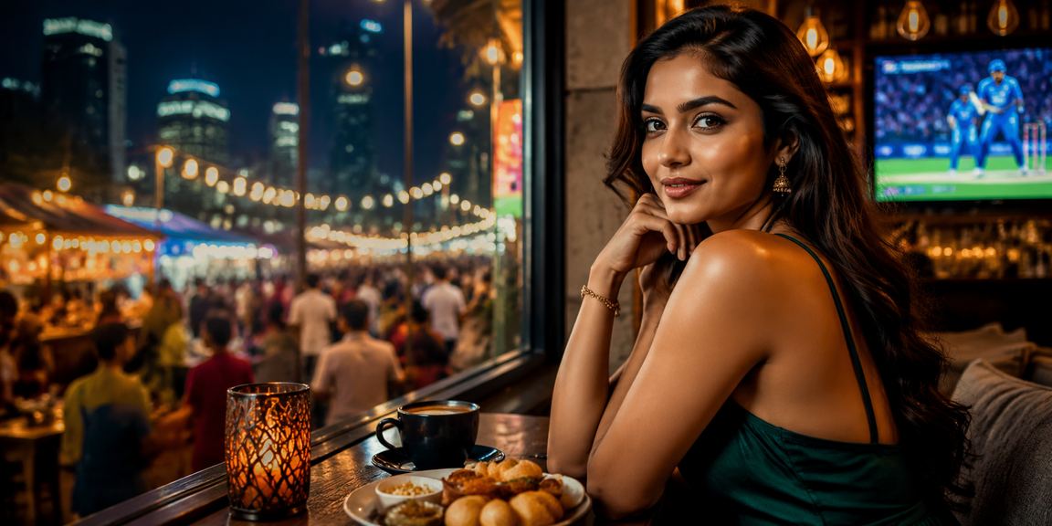 Night market in Bangalore with enthusiasts playing Teen Patti and cricket betting