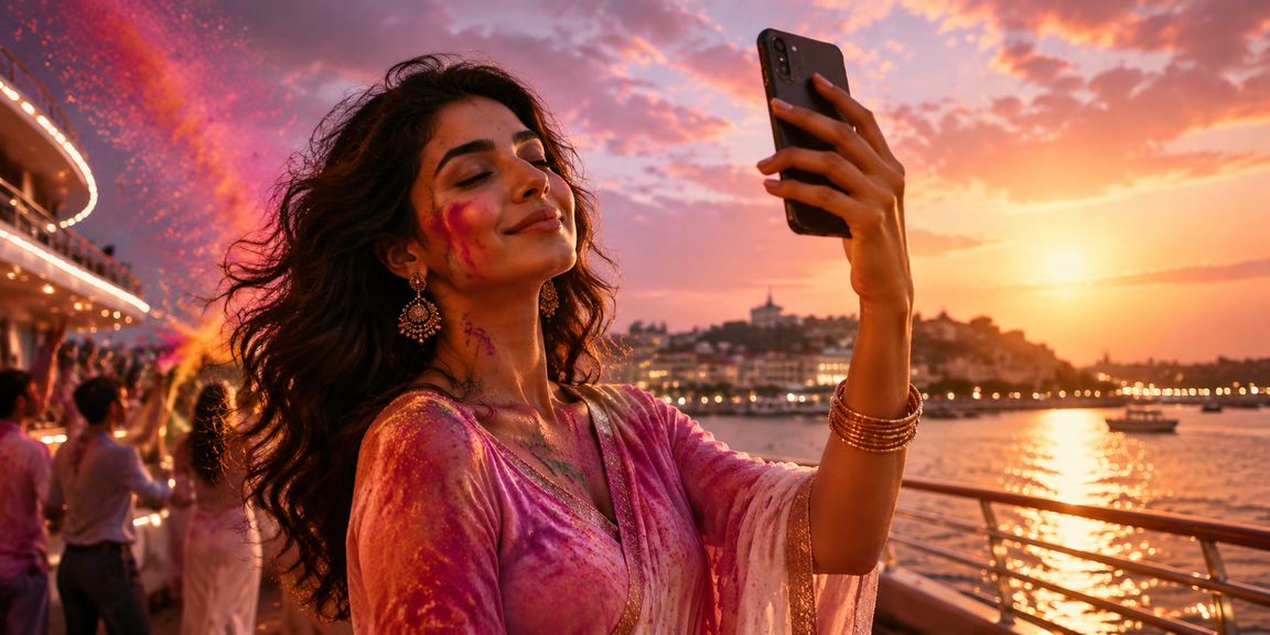 Mobile casinos and promotions during Holi festival in Goa beach setting