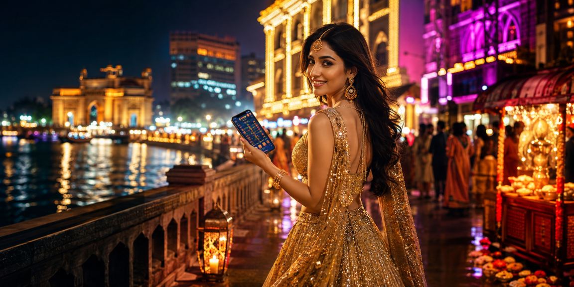 Indian lottery scene promoting online registration and login
